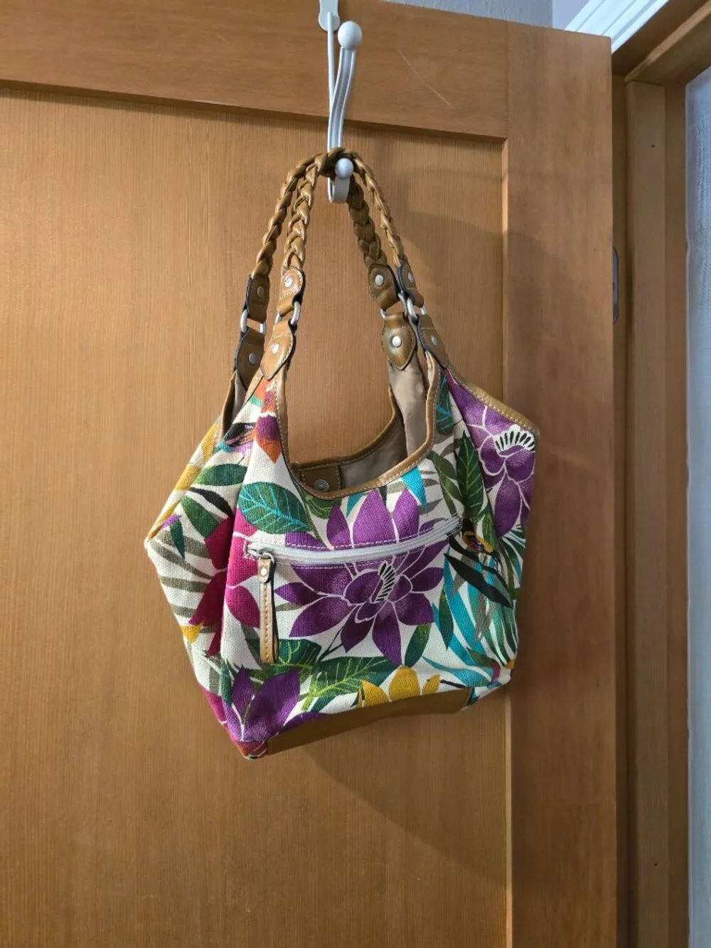 Relic Tropical Floral Canvas Hobo Bag – Multicolor Orchid